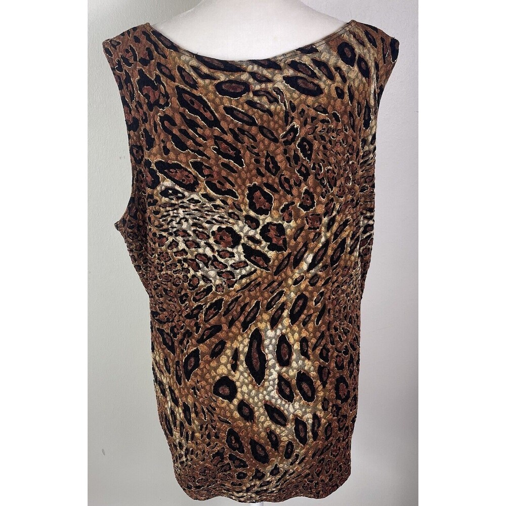 Vintage Y2K White Stag Women XL 16/18 Velvet Burnout Tank Top Whimsigoth 90s